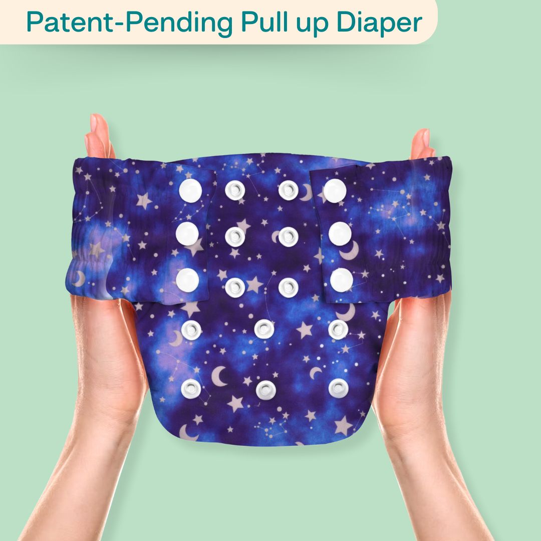 Indigo - Newborn Cloth Diaper 2.0 with 1 cotton Insert (2 kg - 5 kg)