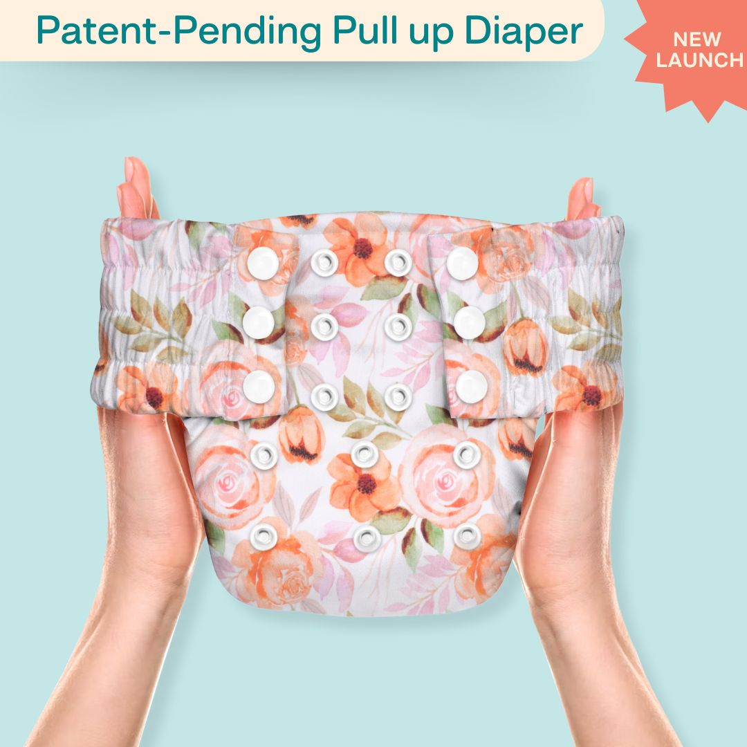 Indigo - Newborn Cloth Diaper 2.0 with 1 cotton Insert (2 kg - 5 kg)