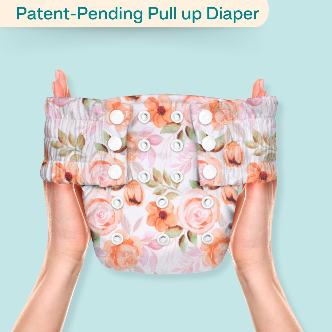 Indigo - Newborn Cloth Diaper 2.0 with 1 cotton Insert (2 kg - 5 kg)