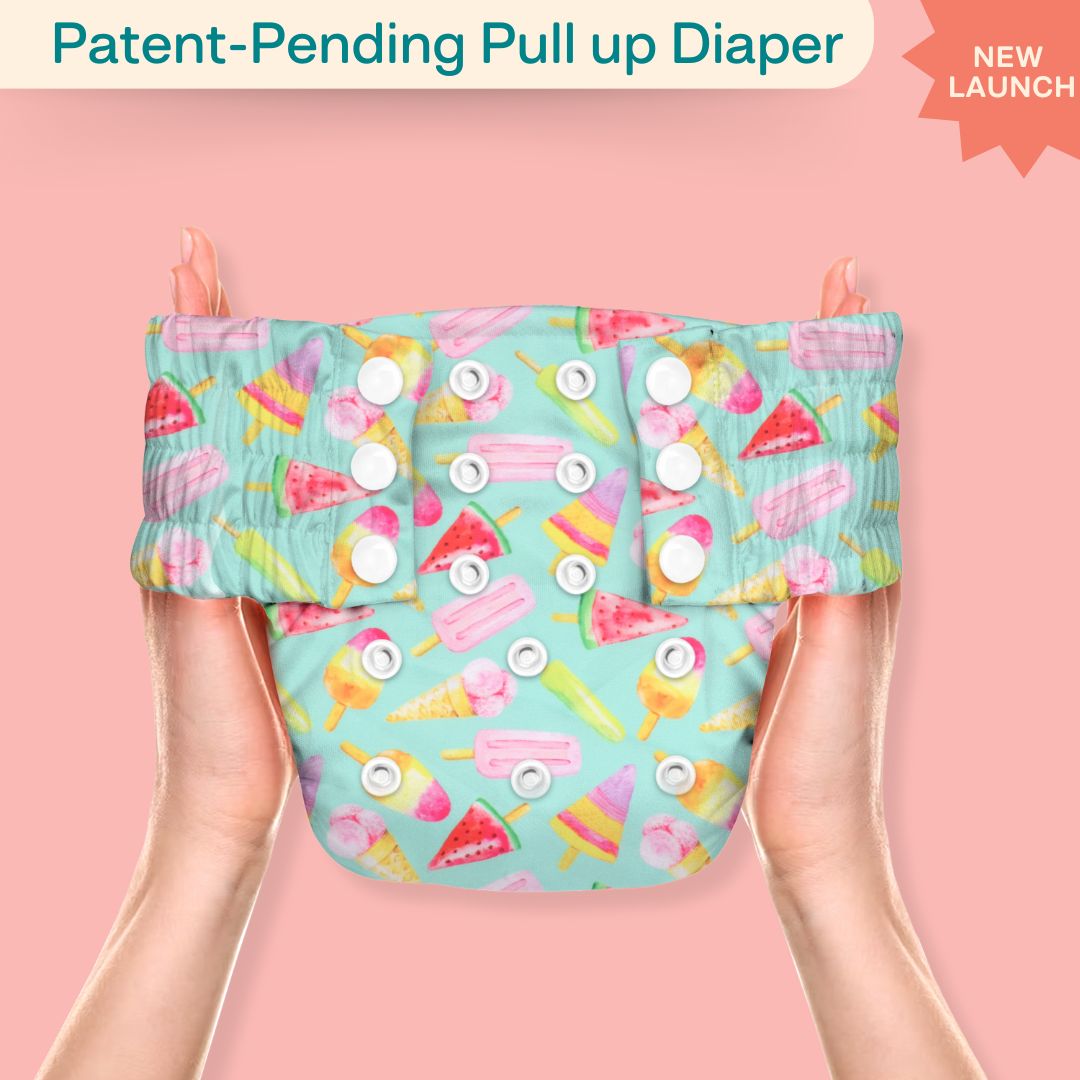 Indigo - Newborn Cloth Diaper 2.0 with 1 cotton Insert (2 kg - 5 kg)