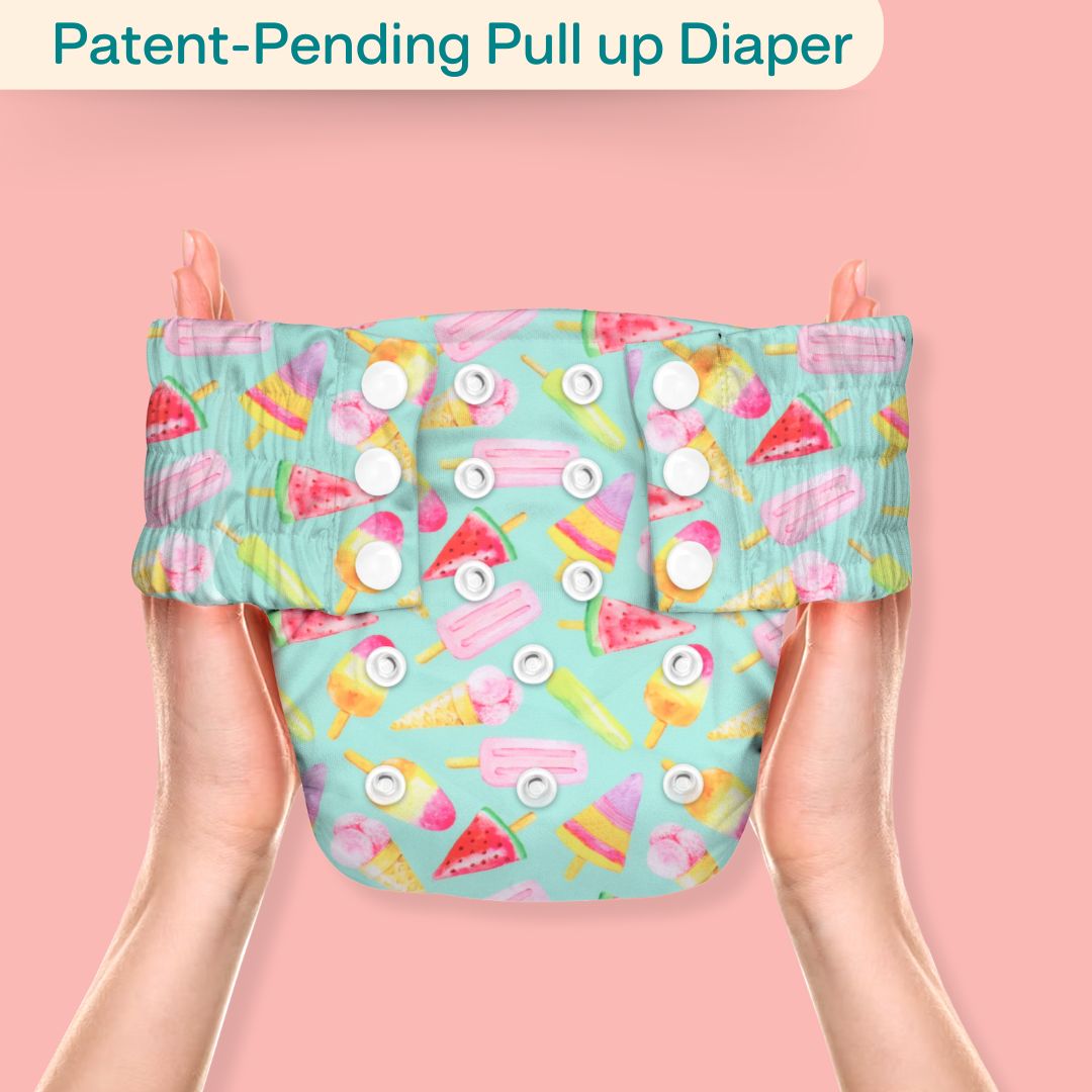 Indigo - Newborn Cloth Diaper 2.0 with 1 cotton Insert (2 kg - 5 kg)