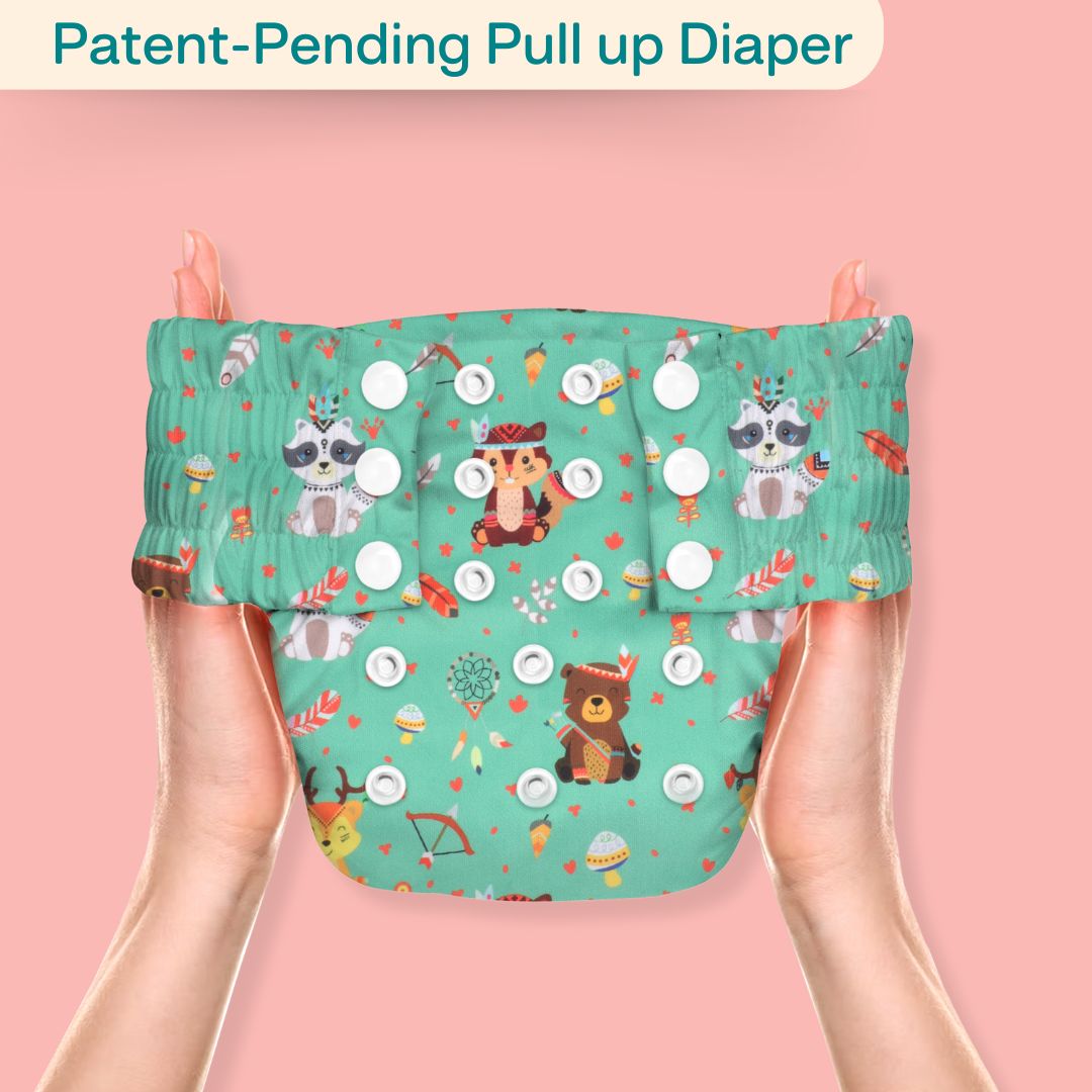 Indigo - Newborn Cloth Diaper 2.0 with 1 cotton Insert (2 kg - 5 kg)