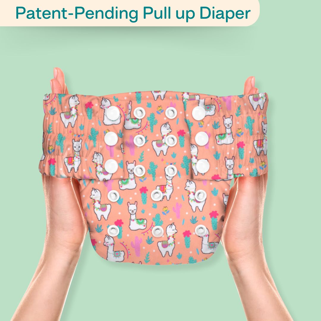 Indigo - Newborn Cloth Diaper 2.0 with 1 cotton Insert (2 kg - 5 kg)