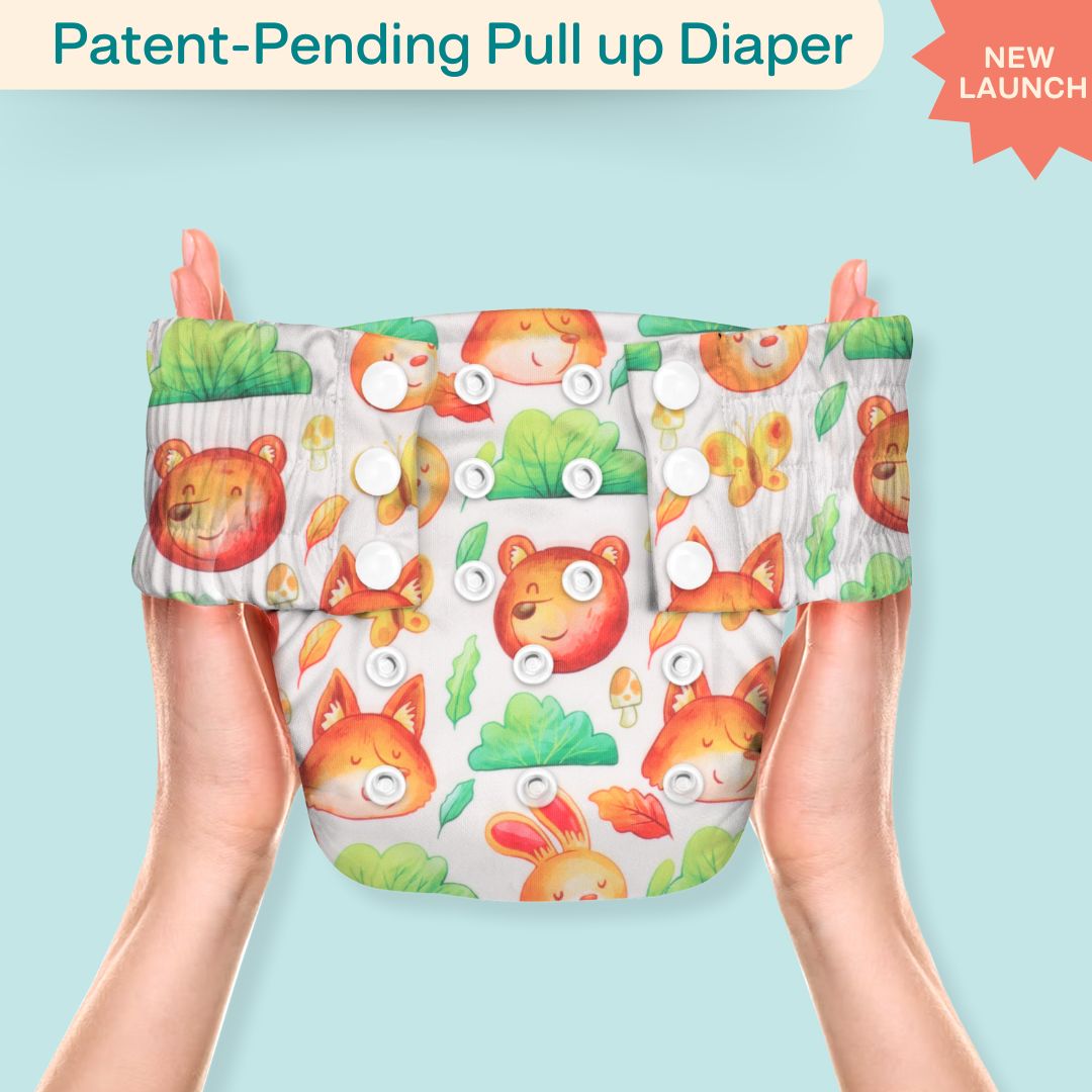 Ice Candy Newborn Cloth Diaper 2.0 with 1 cotton Insert (2 kg - 5 kg)