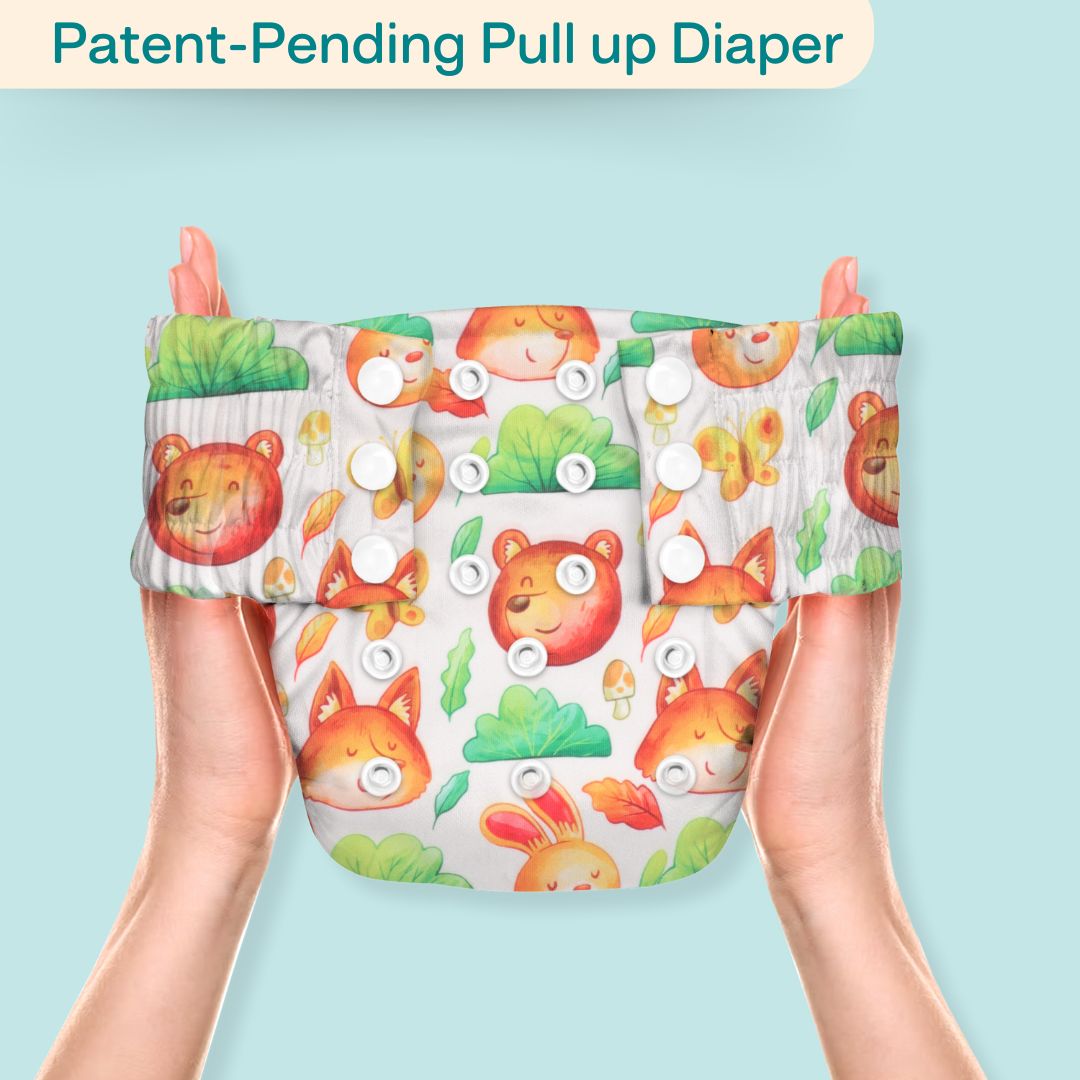 Ice Candy Newborn Cloth Diaper 2.0 with 1 cotton Insert (2 kg - 5 kg)