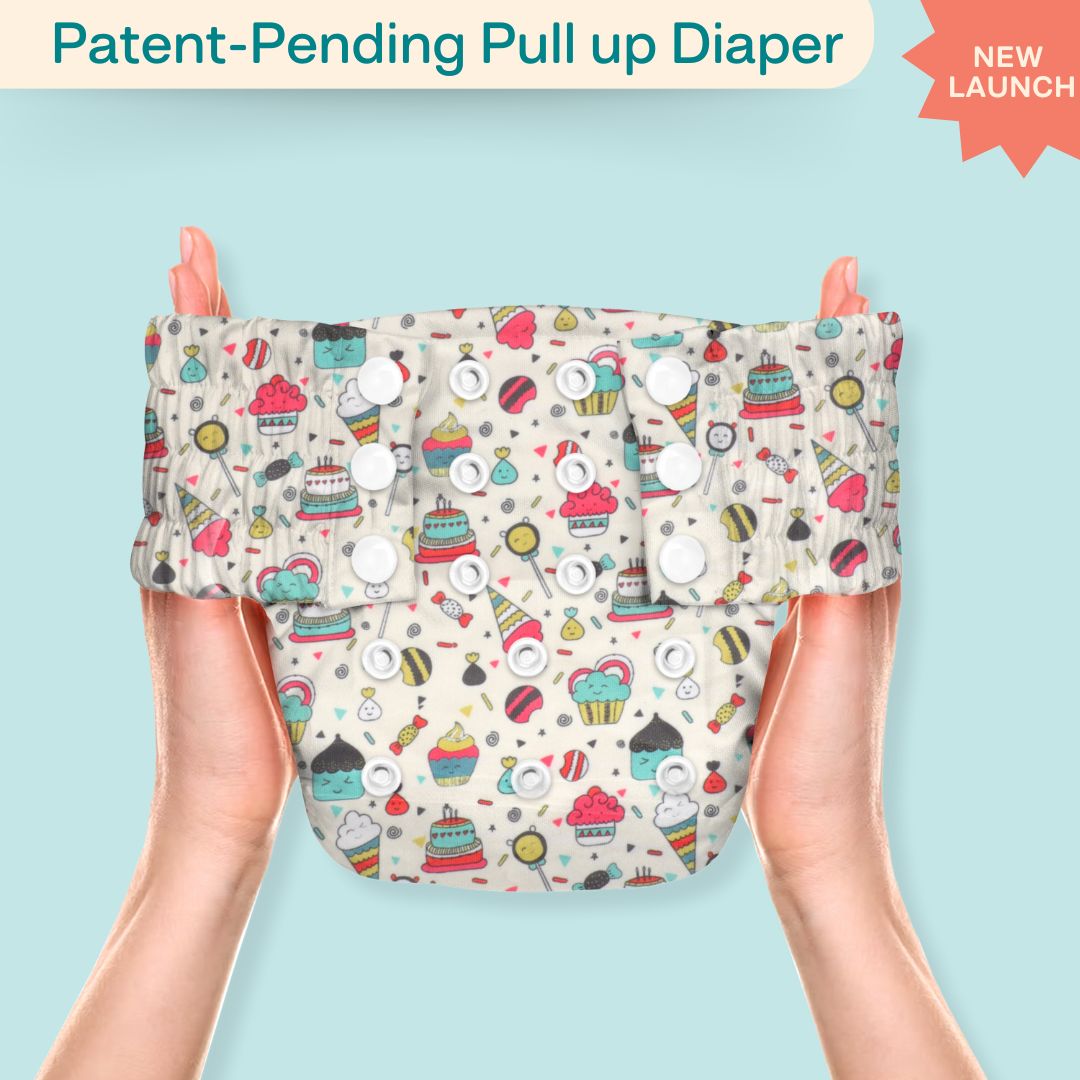 Indigo - Newborn Cloth Diaper 2.0 with 1 cotton Insert (2 kg - 5 kg)