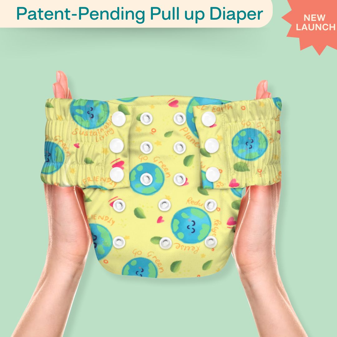 Indigo - Newborn Cloth Diaper 2.0 with 1 cotton Insert (2 kg - 5 kg)