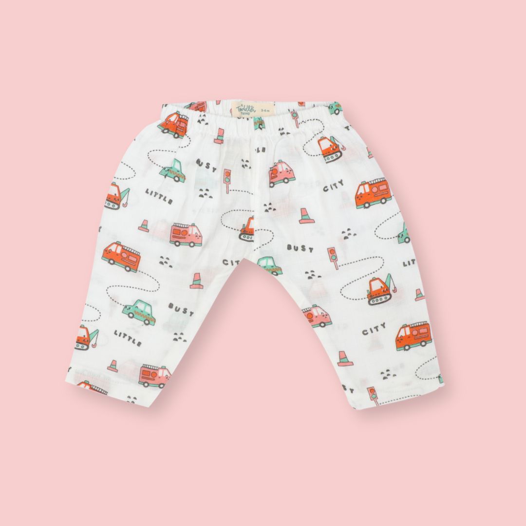 Traffic Town - Muslin Sleep Suit for babies and kids (Unisex)