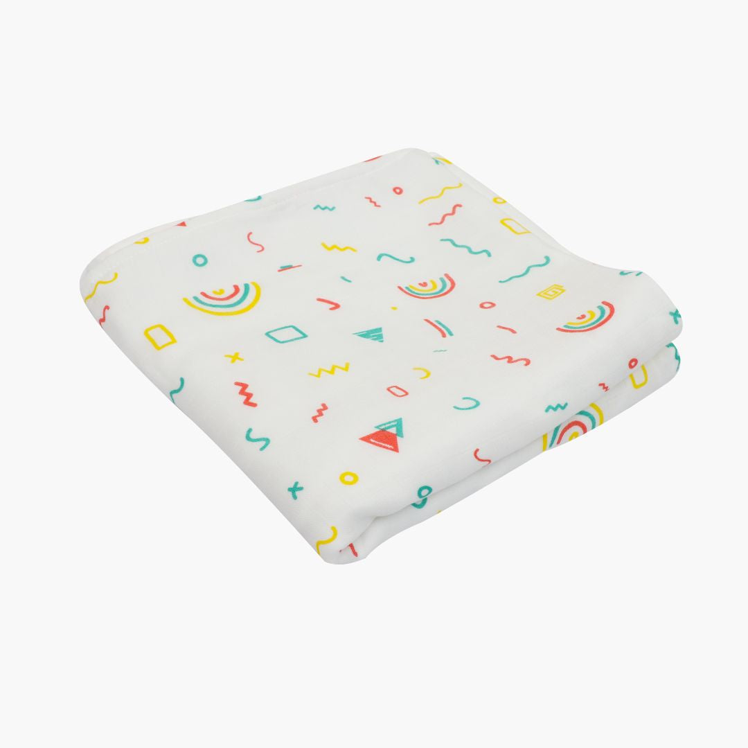 Doodle Dance - Muslin 3 layer Blankets for babies