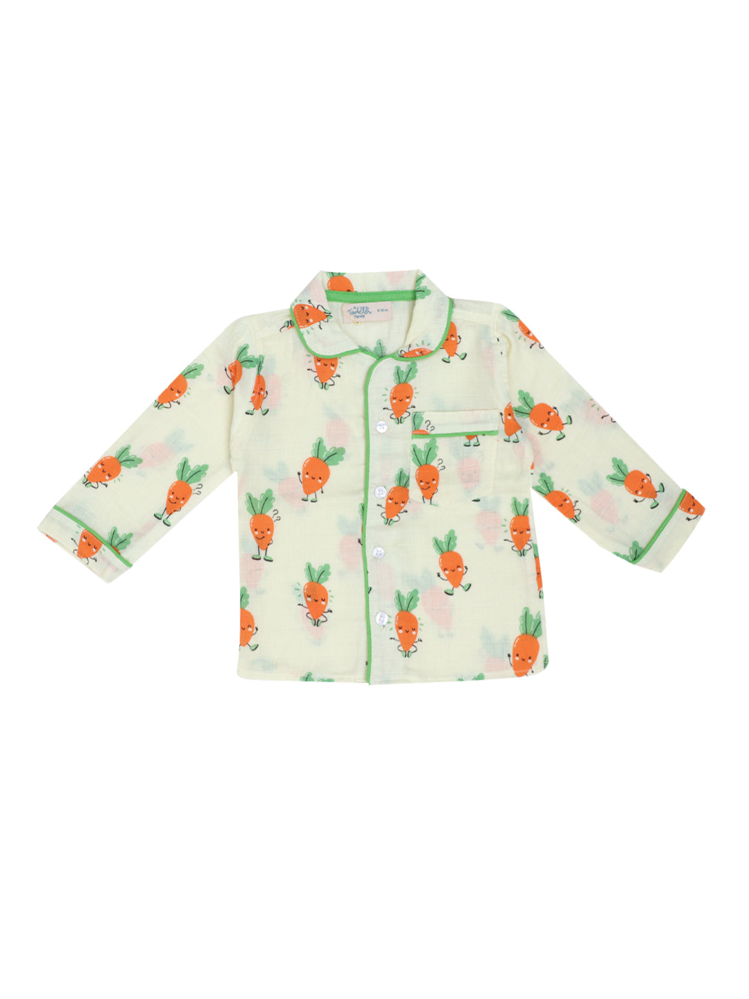 Rainbow Carrot and Friends (Pack of 3) - Muslin Full Sleeve Sleep Suit for babies and kids (Unisex)