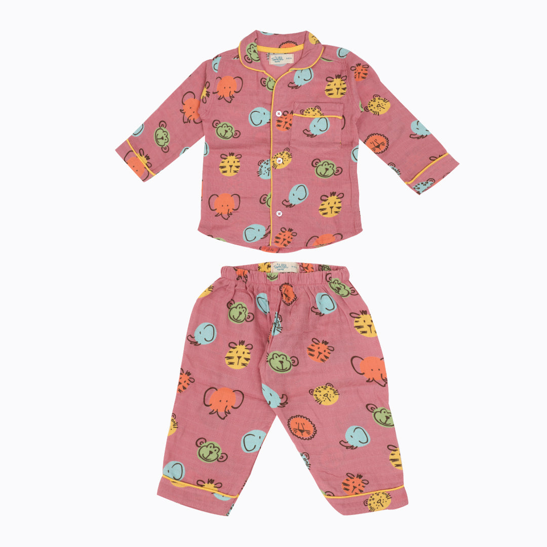 Jungle Hideout - Muslin Full Sleeve Sleep Suit for babies and kids (Unisex)