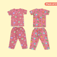 Dreamy Jungle (Pack of 2) - Muslin Sleep Suit for babies and kids (Unisex)