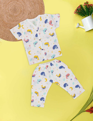 Whale Shell Dreams (Pack of 2) - Muslin Sleep Suit for babies and kids (Unisex)