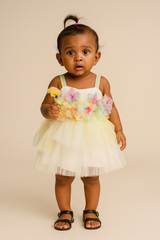 Rainbow Petal Tulle Dress