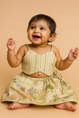 Lightweight Modal Silk Forest Tale Lehenga Choli Set for Girls (Age 1–6 Years) – Soft & Comfortable Ethnic Wear