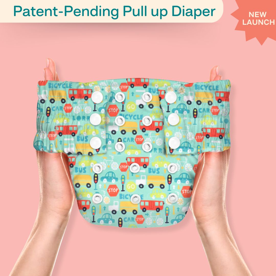 Indigo - Newborn Cloth Diaper 2.0 with 1 cotton Insert (2 kg - 5 kg)