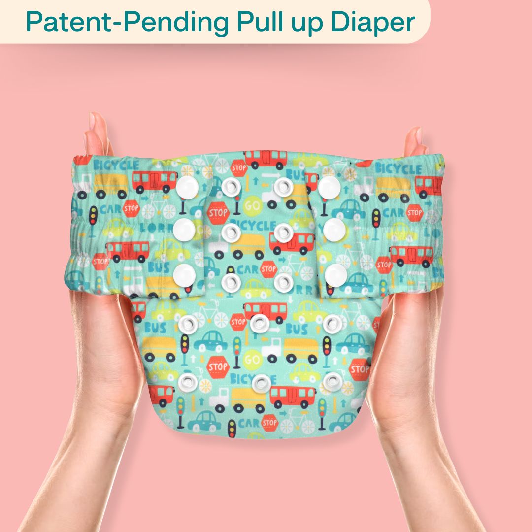 Indigo - Newborn Cloth Diaper 2.0 with 1 cotton Insert (2 kg - 5 kg)