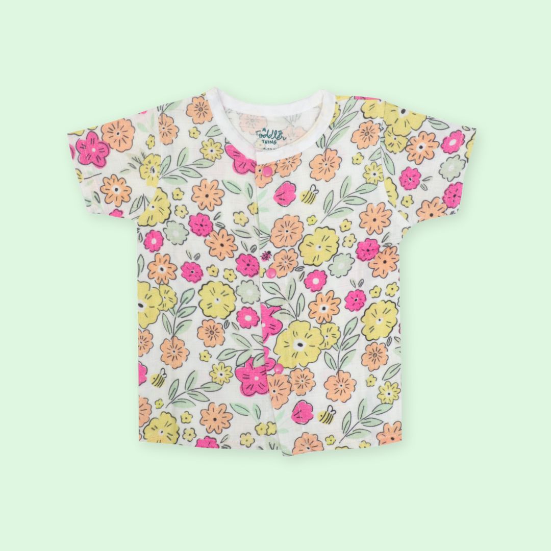 Spring Whispers - Muslin Sleep Suit for babies and kids (Unisex)