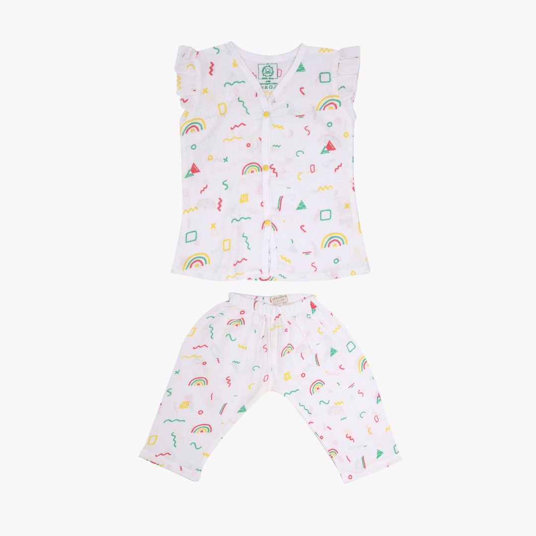 Doodle Dance - Muslin Sleep Suit Girls