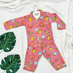 Jungle Hideout - Muslin Full Sleeve Sleep Suit for babies and kids (Unisex)