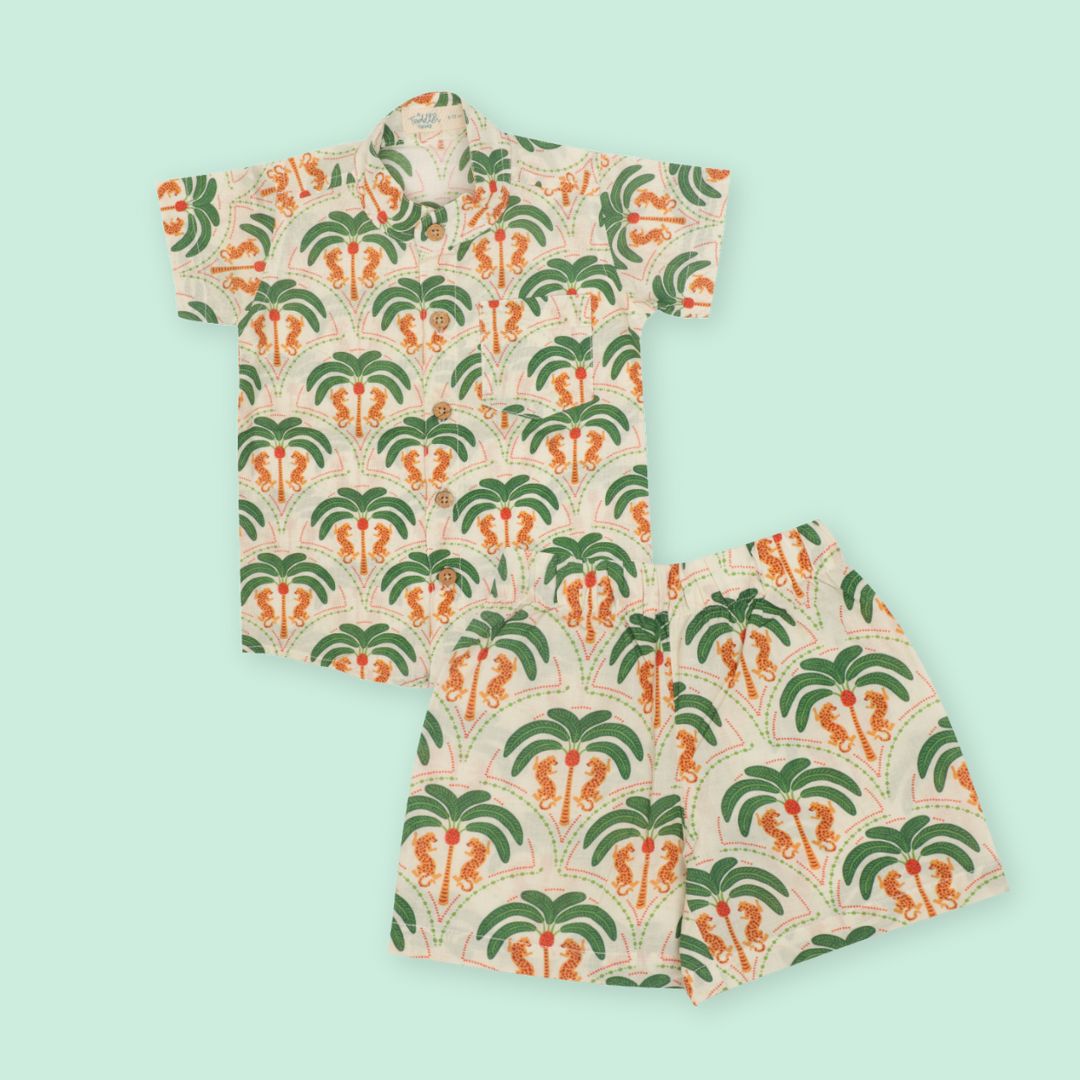 Breezy Leaf - Mulmul Cotton Coord Set