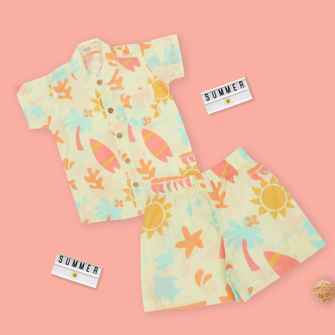 Breezy Leaf - Mulmul Cotton Coord Set