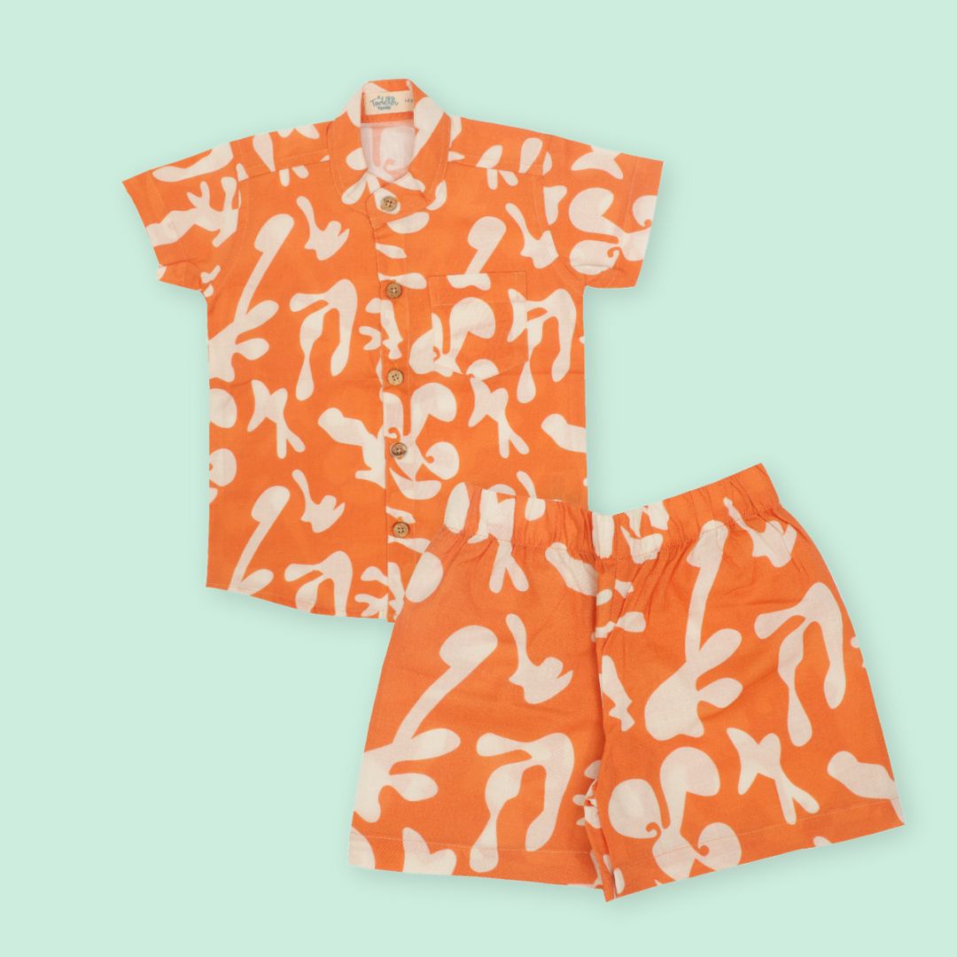 Breezy Leaf - Mulmul Cotton Coord Set