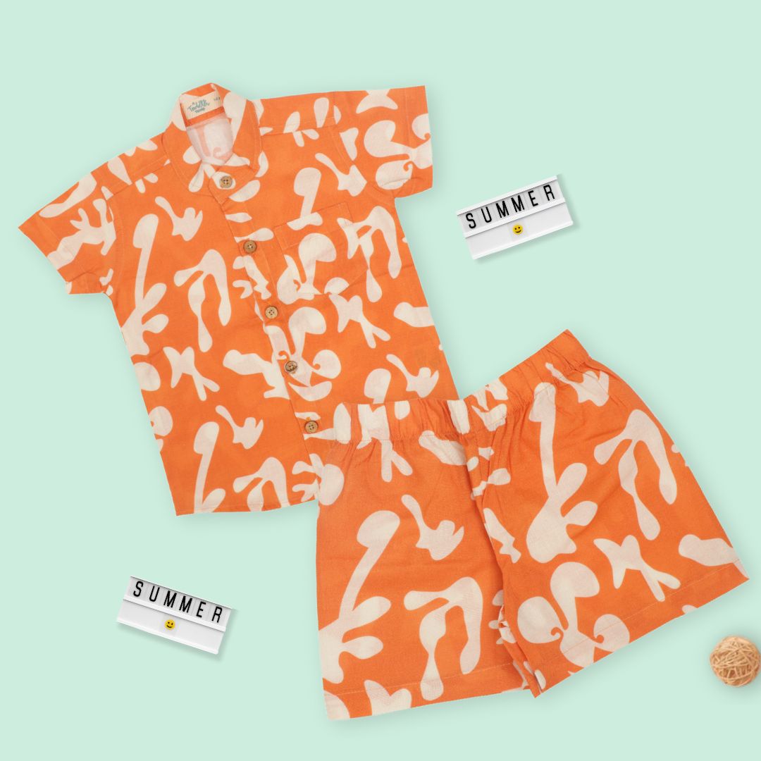 Breezy Leaf - Mulmul Cotton Coord Set