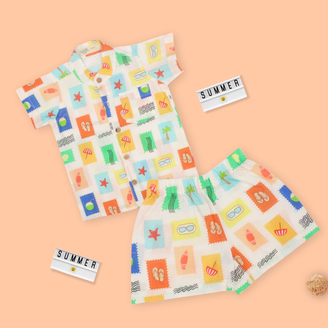 Breezy Leaf - Mulmul Cotton Coord Set