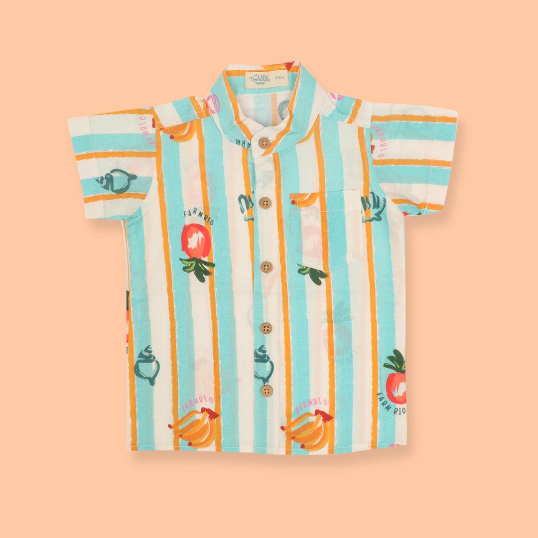 Citrus Splash - Mulmul Cotton Coord Set