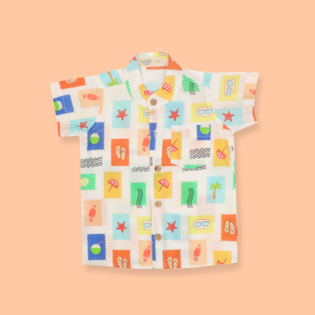 Citrus Splash - Mulmul Cotton Coord Set