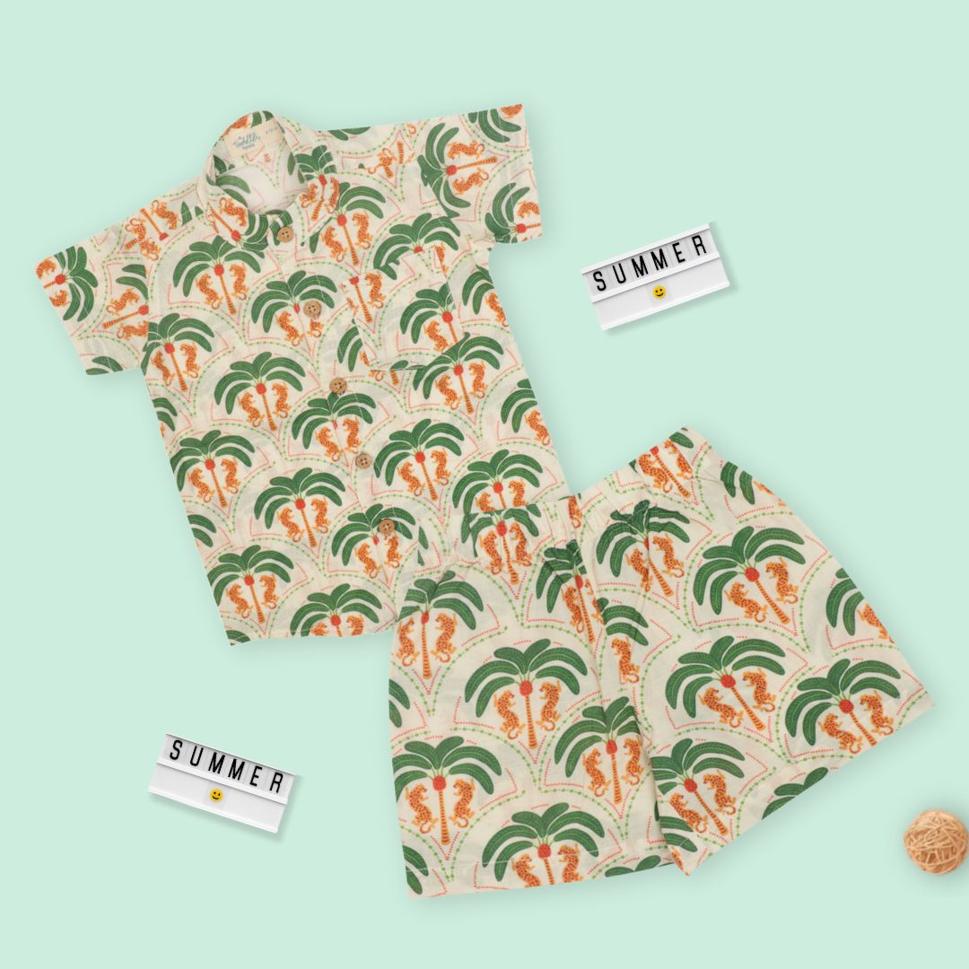 Citrus Splash - Mulmul Cotton Coord Set