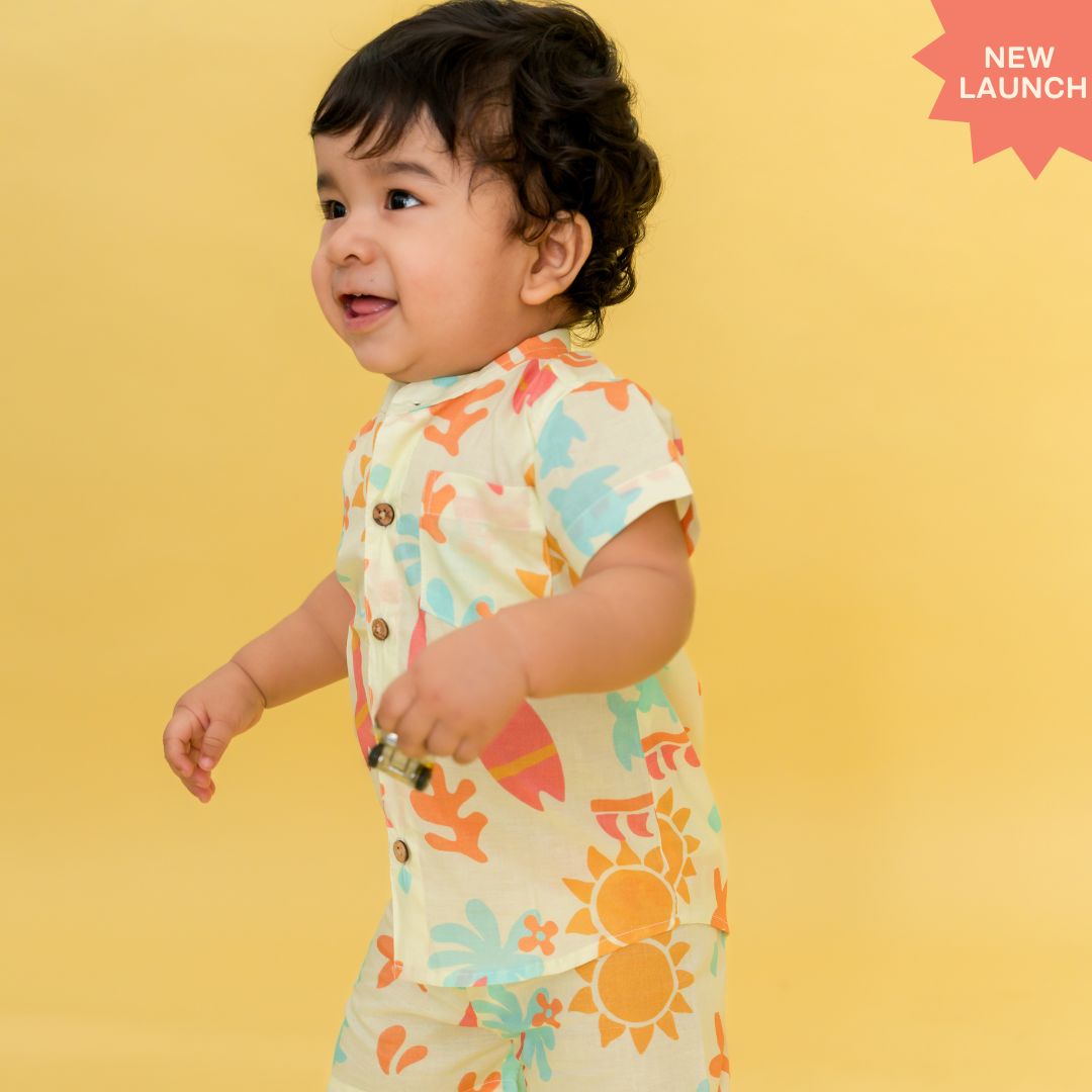Citrus Splash - Mulmul Cotton Coord Set