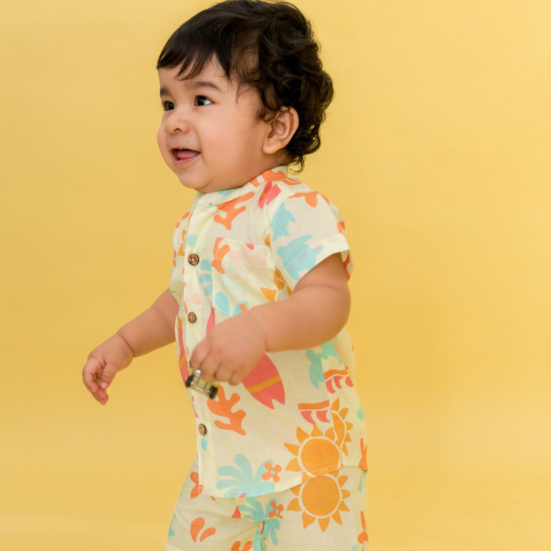 Breezy Leaf - Mulmul Cotton Coord Set