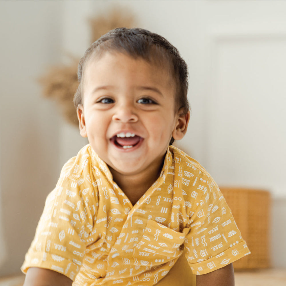 Baby Collared Co-ord sets Mustard