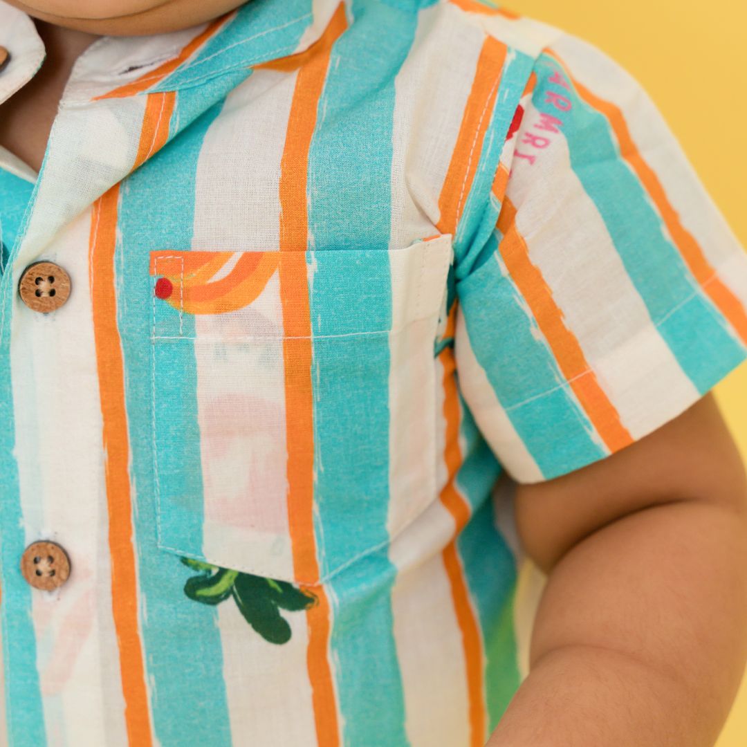 Breezy Leaf - Mulmul Cotton Coord Set