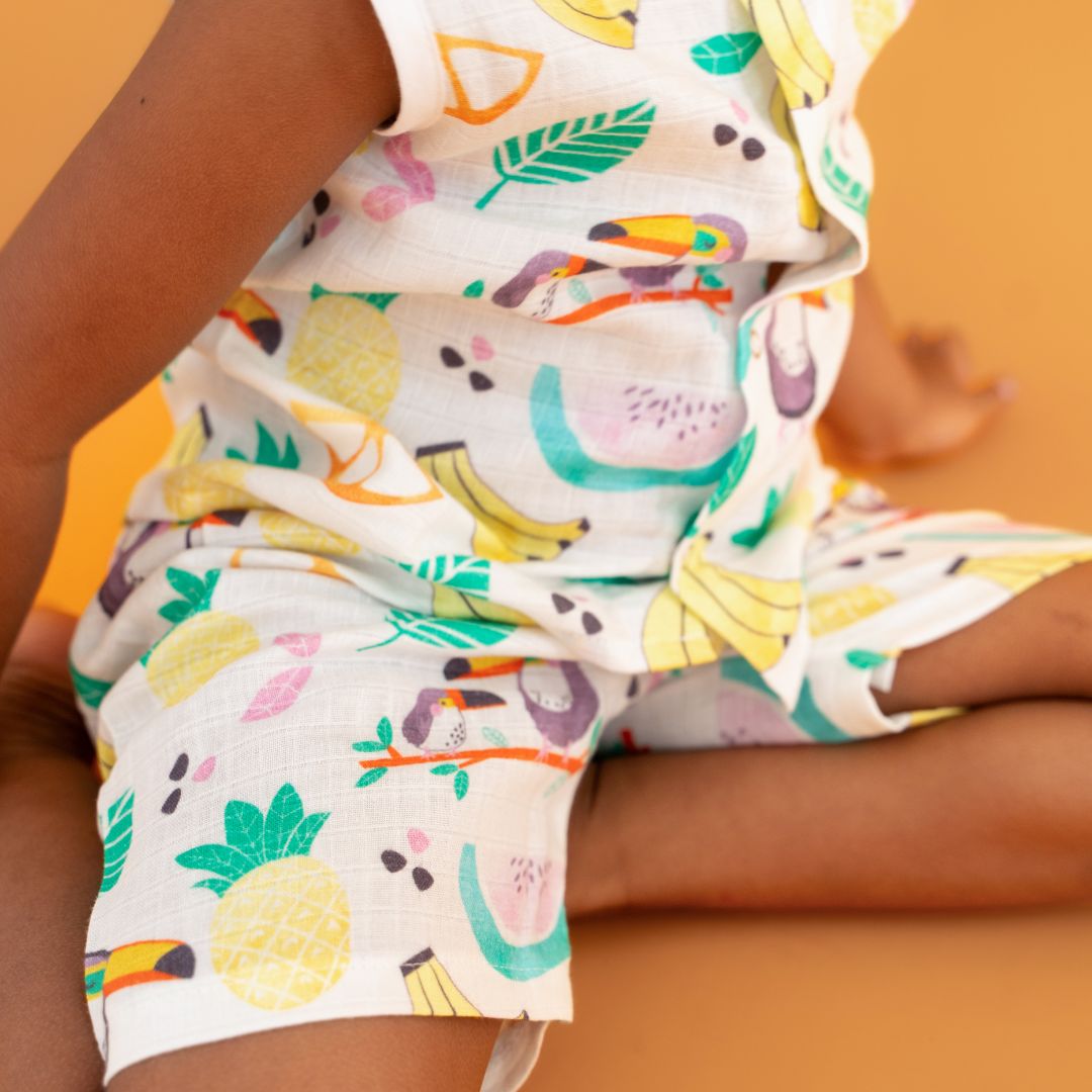Toucan Punch - Muslin Jabla and Shorts for Babies and Toddlers
