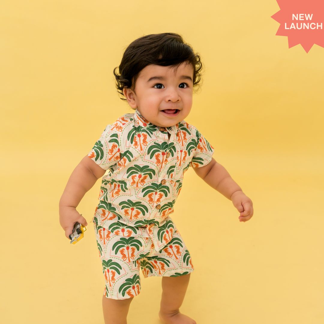 Breezy Leaf - Mulmul Cotton Coord Set