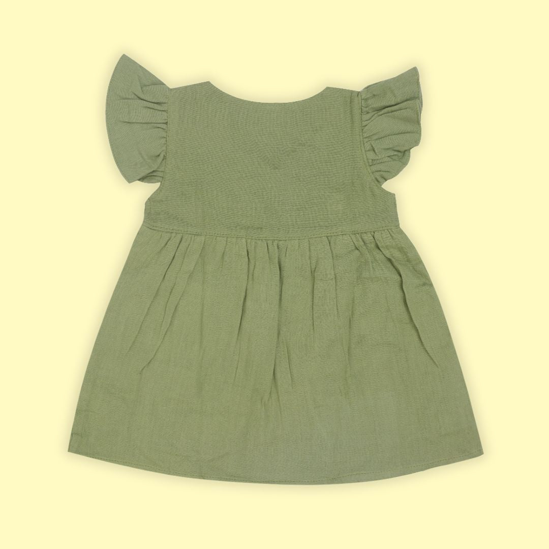 Cinnamon - Muslin Dandelions Frill Frock