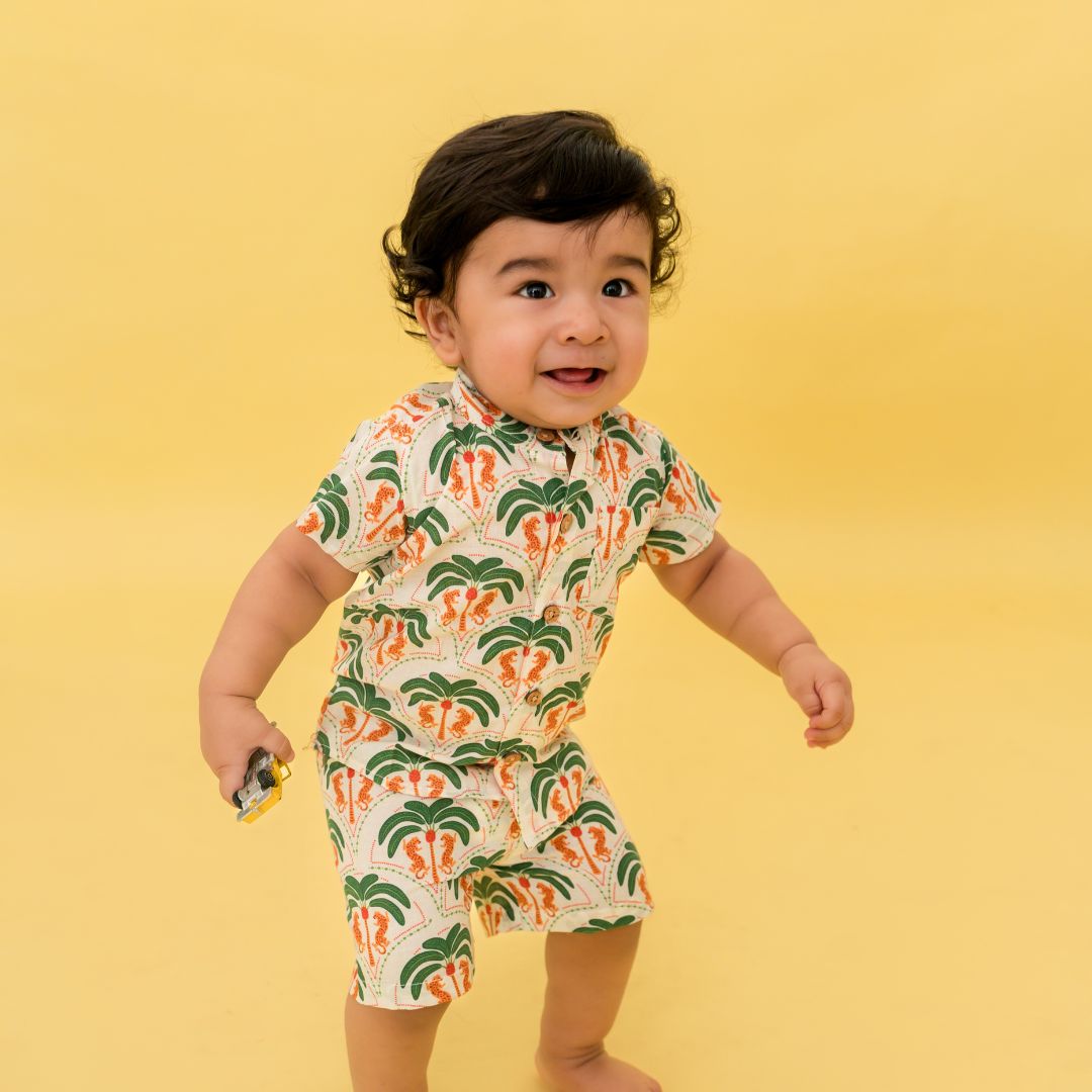 Citrus Splash - Mulmul Cotton Coord Set