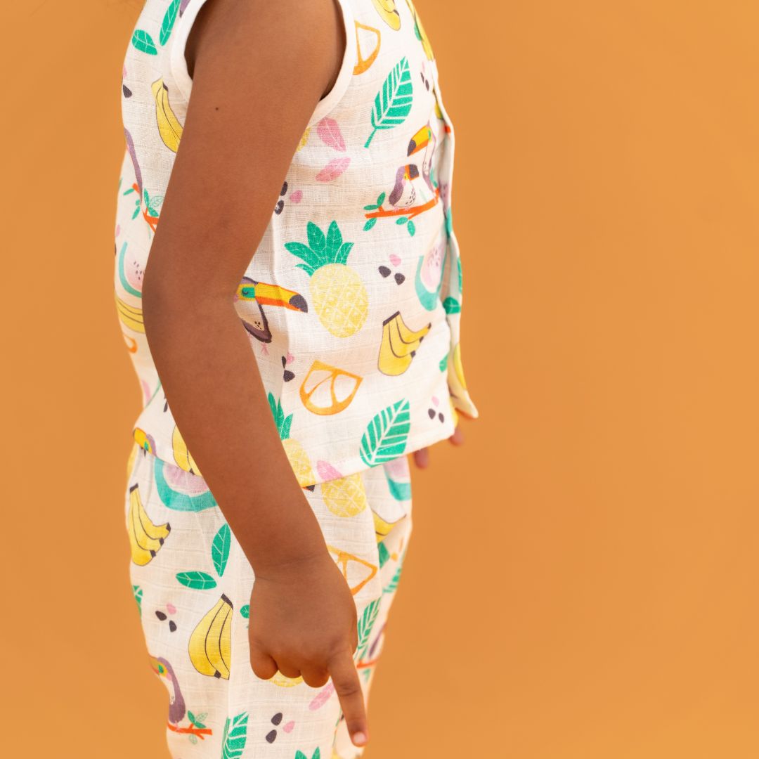 Seaside Punch - Muslin Jabla and Shorts for Babies and Toddlers - Pack of 2