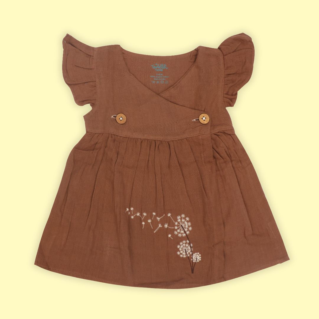 Cinnamon - Muslin Dandelions Frill Frock