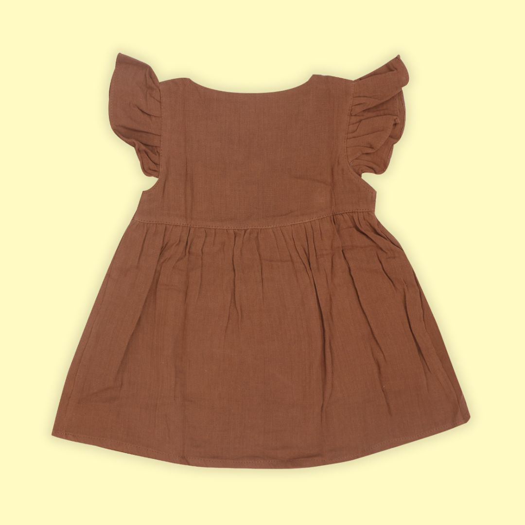 Cinnamon - Muslin Dandelions Frill Frock