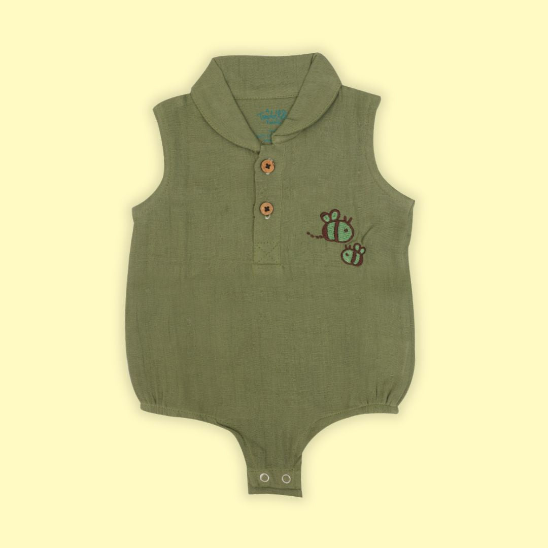 Honey - Muslin Bee Romper for Babies