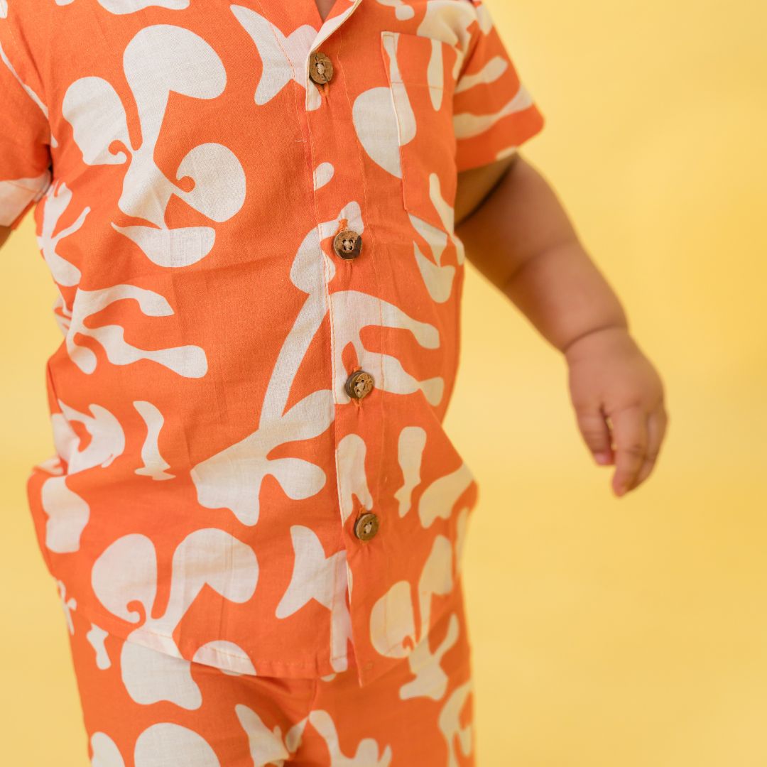 Breezy Leaf - Mulmul Cotton Coord Set