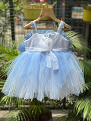 Blue Petal Tulle Party Dress