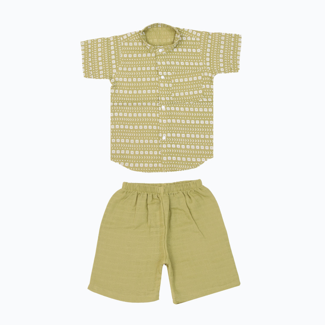 Babies Collared Co-ord sets Olive