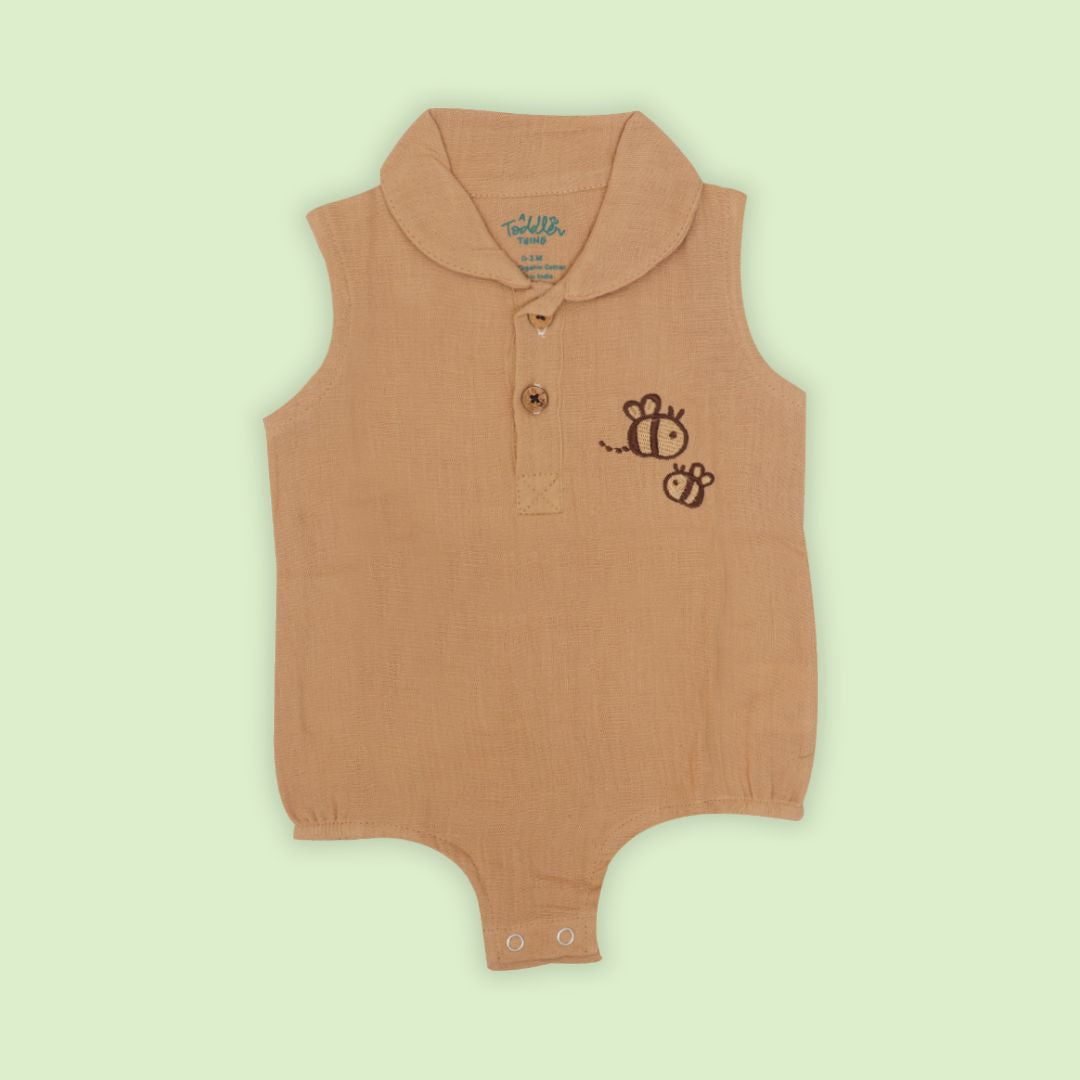 Honey - Muslin Bee Romper for Babies