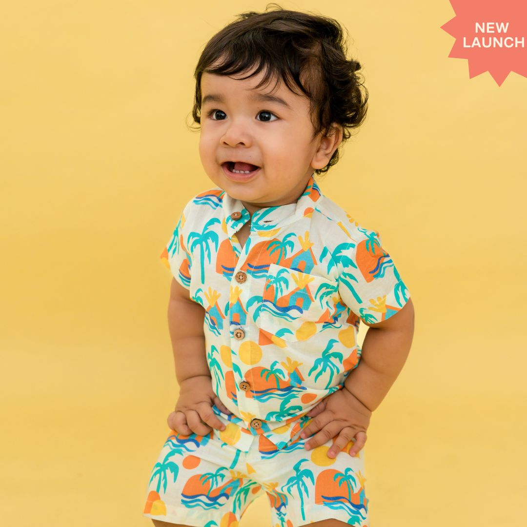 Citrus Splash - Mulmul Cotton Coord Set