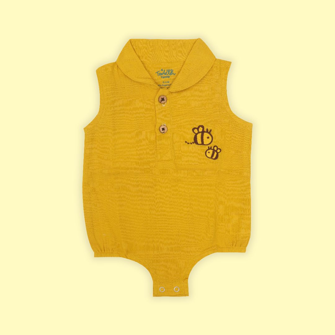 Honey - Muslin Bee Romper for Babies
